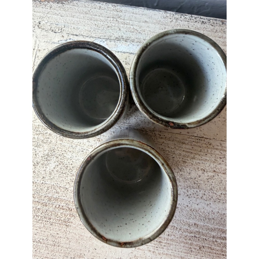 Vintage Mid Century Otagiri Original Speckled Stoneware, Daisy Floral cups - Picture 3 of 5